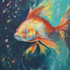 Goldfisch | Öl auf Leinwand | 88 x 66 cm | Katalog-Nr.: 247 Goldfisch | Öl auf Leinwand | 88 x 66 cm | Katalog-Nr.: 247