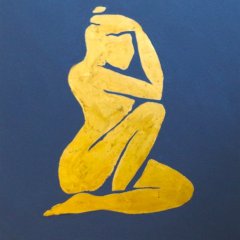 Blaue Rosa | Acryl/Blattgold auf Leinwand | 120 x 100 cm | Katalog-Nr.: 103 Blaue Rosa | Acryl/Blattgold auf Leinwand | 120 x 100 cm | Katalog-Nr.: 103