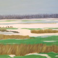 Winterlandschaft mit Rehen | Acryl auf Leinwand | 70 x 100 cm | Katalog-Nr.: 221
Winterlandschaft mit Rehen | Acryl auf Leinwand | 70 x 100 cm | Katalog-Nr.: 221