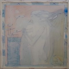 Zwei Frauen mit Augenblumenvase | Druck (gerahmt) |74 x 74 cm | Katalog-Nr. 85 Zwei Frauen mit Augenblumenvase | Druck (gerahmt) |74 x 74 cm | Katalog-Nr. 85