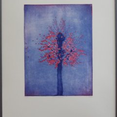 Baum (blau) | Radierung. Druck von 2 Platten (gerahmt) | 70 x 50 cm | Katalog-Nr.: 202 Baum (blau) | Radierung. Druck von 2 Platten (gerahmt) | 70 x 50 cm | Katalog-Nr.: 202