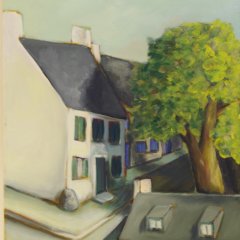 Bretonische Straße | Tempera auf Leinwand | 100 x 70 cm | Katlog-Nr.: 218 Bretonische Straße | Tempera auf Leinwand | 100 x 70 cm | Katlog-Nr.: 218