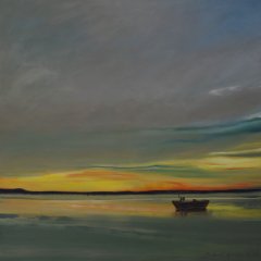 Binzer Abendhimmel | Acryl auf Leinwand | 100 x 100 cm | Katalog-Nr.: 141 Binzer Abendhimmel | Acryl auf Leinwand | 100 x 100 cm | Katalog-Nr.: 141