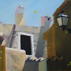 Mallorca-Pinienzapfen und Laterne (ba309) | Acryl/Öl auf Leinwand | 120 x 80 cm | Katlaog-Nr.: 146