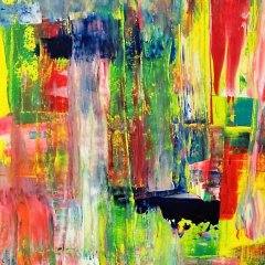 "Abstrakt (gelb)" | Acryl auf Leinwand | 50 x 150 cm | Katalog-Nr.: 048