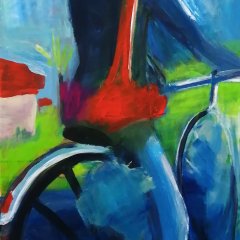 Radfahrt ins Leben | Acryl auf Leinwand | 50 x 100 cm | Katalog-Nr.: 333 Radfahrt ins Leben | Acryl auf Leinwand | 50 x 100 cm | Katalog-Nr.: 333