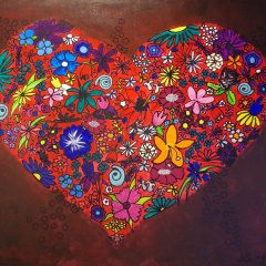 Blumenherz | Acryl auf Leinwand | 120 x 150 cm | Katalog-Nr.: 632 Blumenherz | Acryl auf Leinwand | 120 x 150 cm | Katalog-Nr.: 632