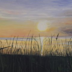 Abendstimmung in Ahrenshoop | Acryl auf Leinwand | 100 x 50 cm |Katlog-Nr.: 229 Abendstimmung in Ahrenshoop | Acryl auf Leinwand | 100 x 50 cm |Katlog-Nr.: 229