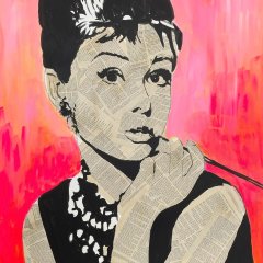 Audrey | Acryl/Collage auf Leinwand | 60 x 90 cm | Katalog-Nr.: 123 Audrey | Acryl/Collage auf Leinwand | 60 x 90 cm | Katalog-Nr.: 123