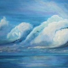 Wolkenbild Surfer | Acryl auf Leinwand | 80 x 60 cm | Katalog-Nr.: 9