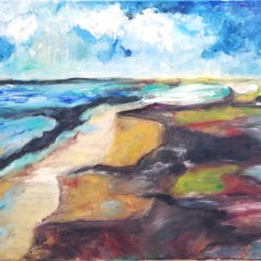 Häuser am Watt | Öl auf Leinwand | 70 x 50 cm | Katalog-Nr.: 102 Häuser am Watt | Öl auf Leinwand | 70 x 50 cm | Katalog-Nr.: 102