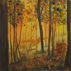 Herbstwald | Acryl auf Leinwand | 50 x 40 cm | Katalog-Nr.: 192