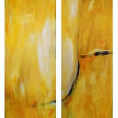 Ohne Titel (zweiteilig) | Acryl auf Leinwand | je 40 x 120 cm | Katalog-Nr.: 357