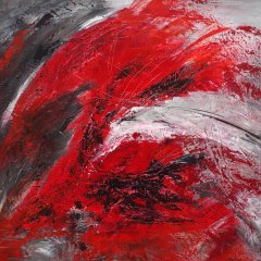 Ohne Titel (rot) | Acryl auf Leinwand | 60 x 80 cm | Katalog-Nr.: 362