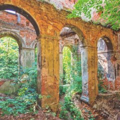 Die versteckte Schloßruine, Polen | Fotografie auf Leinwand | 120 x 80 cm | Katalog-Nr.: 312