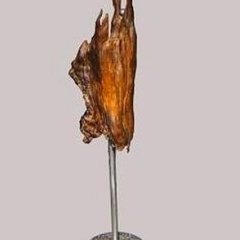 Skulptur | Ohne Titel | Eiche-Stahl, geölt | 120 cm | Katalog-Nr: 404