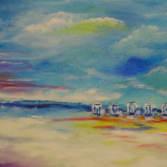Strandkörbe | Acryl auf Leinwand | 100 x 50 cm | Katalog-Nr.: 14