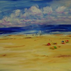 Strandleben | Acryl auf Leinwand | 80 x 60 cm | Katalog-Nr.: 15