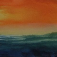 Licht am Meer | Tempera auf Leinwand | 80 x 60 cm | Katalog-Nummer: 595