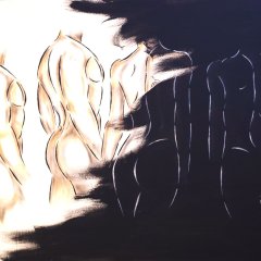 Ohne Titel (Nr. 104) | Acryl/Kreide auf Leinwand | 75 x 115 cm | Katalog-Nr.: 292