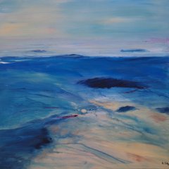 Strandansicht | Acryl auf Lienwand | 80 x 80 cm | Katalog-Nr.: 342 Strandansicht | Acryl auf Lienwand | 80 x 80 cm | Katalog-Nr.: 342