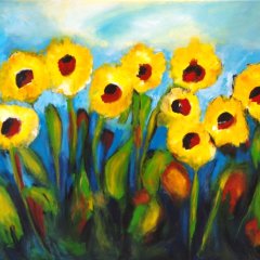 Sonnenblumen | Mischtechnik auf Leinwand | 100 x 120 cm |Katalog-Nr.: 215 Sonnenblumen | Mischtechnik auf Leinwand | 100 x 120 cm |Katalog-Nr.: 215