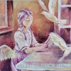Flieg hoch hinaus | Acryl, Pastellkreide auf Leinwand | 80 x 100 cm |Katalog-Nr.: 258 Flieg hoch hinaus | Acryl, Pastellkreide auf Leinwand | 80 x 100 cm |Katalog-Nr.: 258