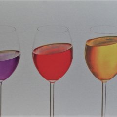 Weinglas im Farbenspiel | Fotografie | 30 x 90 cm| Katalog-Nr.: 222