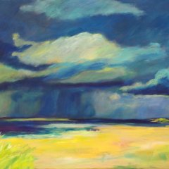 Dunkle Wolken über der Nordsee | Acryl auf Leinwand | 110 x 80 cm |Katalog-Nr.: 239 Dunkle Wolken über der Nordsee | Acryl auf Leinwand | 110 x 80 cm |Katalog-Nr.: 239