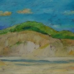 Düne | Acryl mit Sand auf Leinwand | 100 x 50 cm | Katalog-Nummer: 382