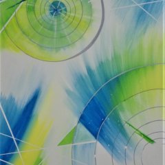 Bewegung |  Acryl, Aquarello auf Leinwand | 50 x 70 cm | Katalog-Nr.: 339 | 