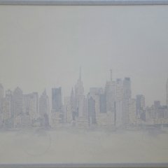 Manhattan Skyline | Acryl, Strukturpaste auf Leinwand | 76 x 116 cm | Katalog-Nr.: 327