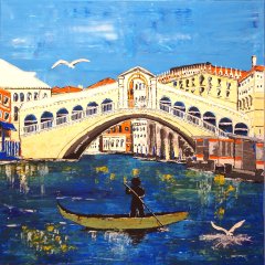 VENEDIG | Acryl-Spachtel-Technik (gerahmt) | 100 x 100 cm | Katalog-Nr.: 211 VENEDIG | Acryl-Spachtel-Technik (gerahmt) | 100 x 100 cm | Katalog-Nr.: 211