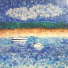 Boote | Öl auf Leinwand | 100 x 140 cm | Katalog-Nr.: 255