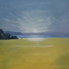 Dänischer Strand - Sonnenaufgang | Öl auf Leinwand | 60 x 70 cm | Katalog-Nr: 455