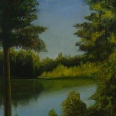 Wasser im Wald | Öl auf Leinwand | 60 x 80 cm | Katalog-Nummer: 525