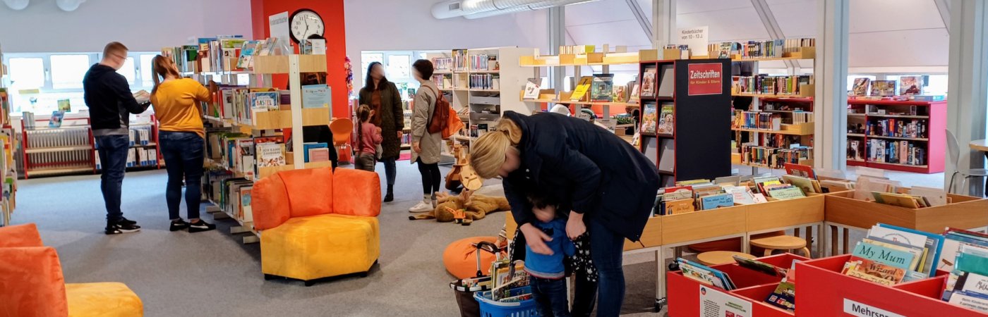 Kinderbibliothek Wiedenbrück Gezeigt wird ein Blick in die Kinderbibliothek Wiedenbrück