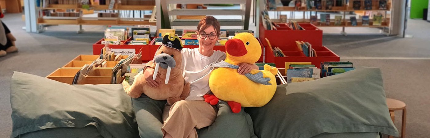 Gezeigt wird ein Blick in das Lesecafé Wiedenbrück