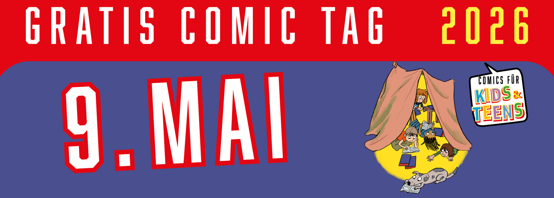 Gezeigt wird das Logo des Gratis Comic Tag 2026