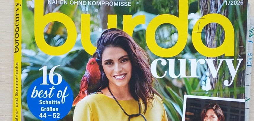 Gezeigt wird das Cover der Zeitschrift Burda Curvy