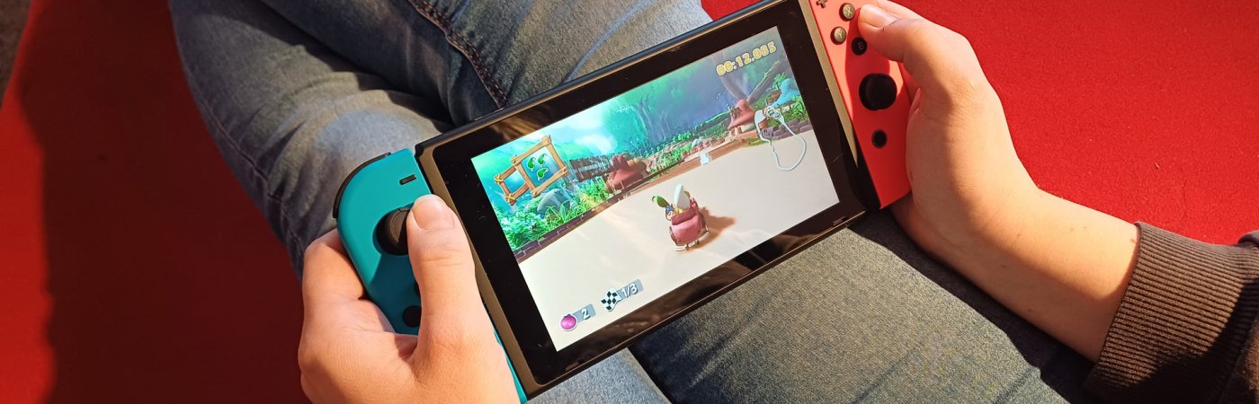 Gezeigt wird eine Nintendo Switch Konsole