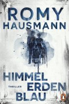Gezeigt wird das Cover des Romans Himmelerdenblau