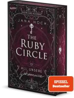 gezeigt wird das Cover zum Buch Ruby Circle all unsere Geheimnisse