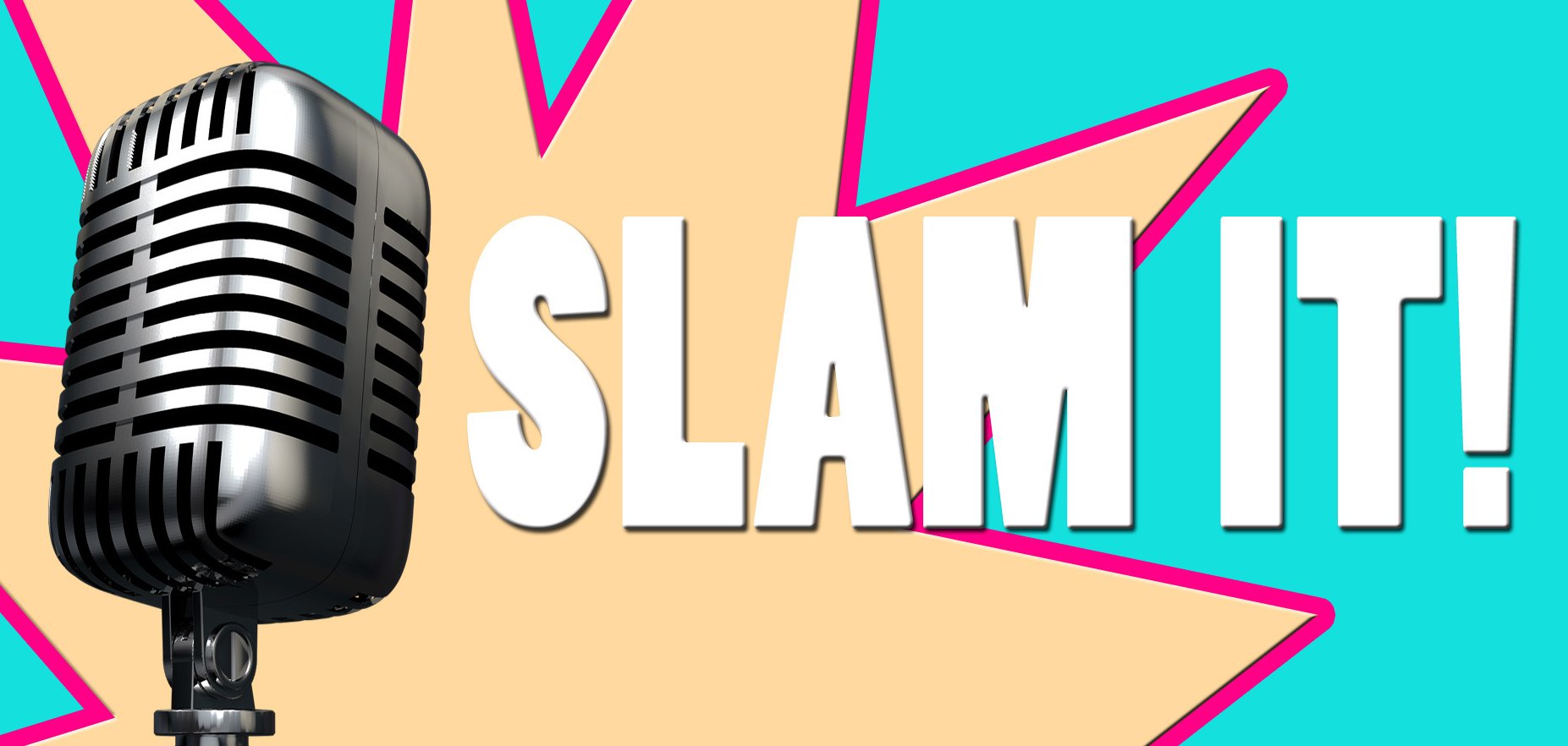 Gezeigt wird der Schriftzug Poetry Slam