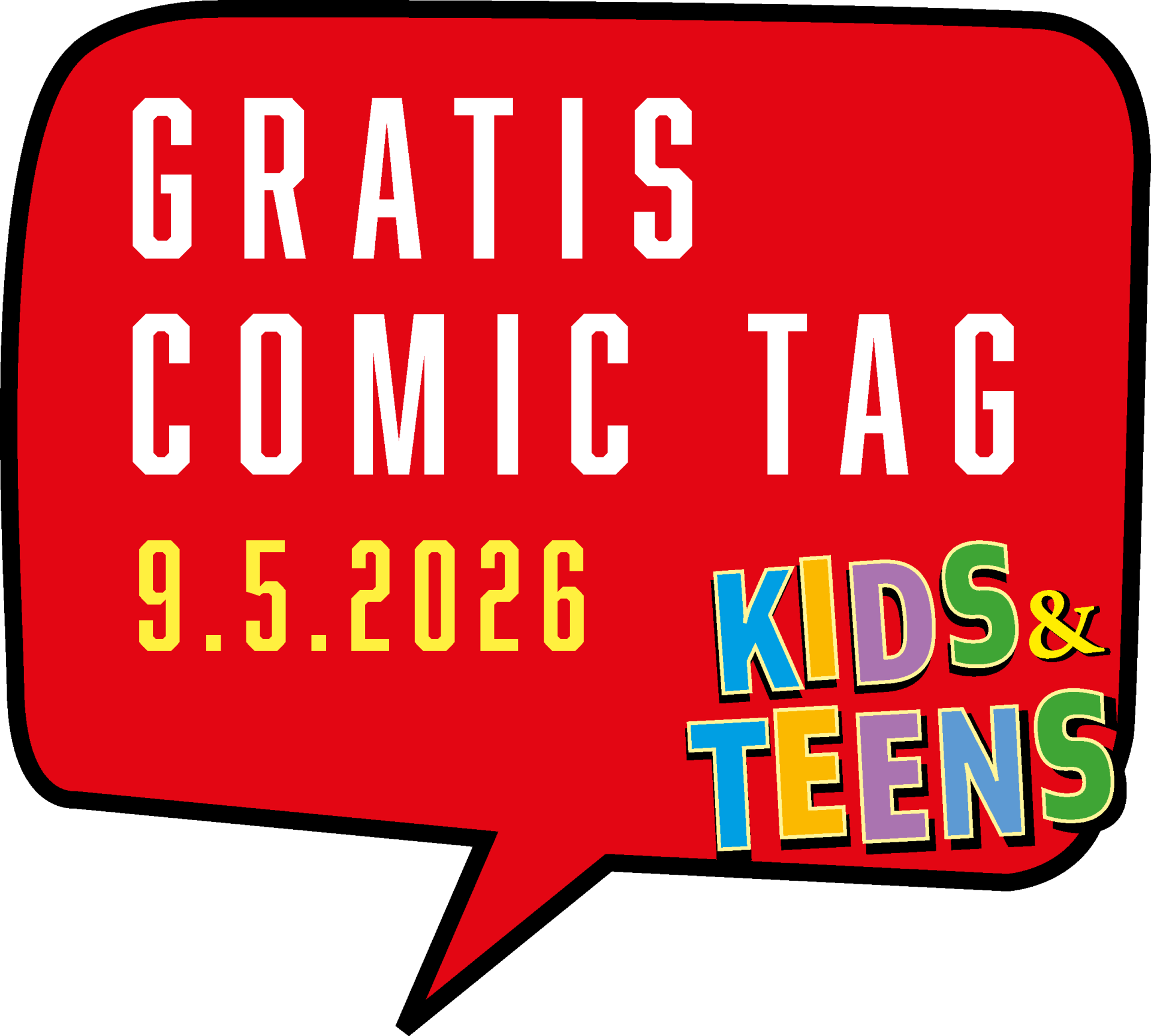 Gezeigt wird ein Logo des Gratis Comic Tag 2026